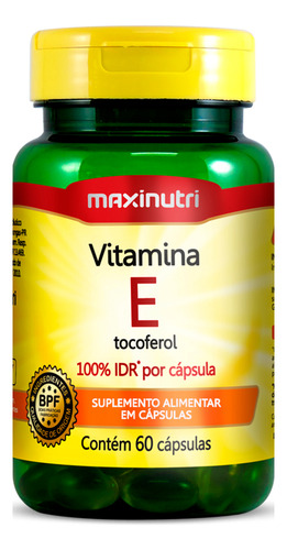 Vitamina E 100%idr Maxinutri 60 Cápsulas