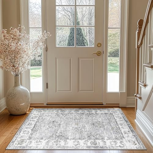Alfombra Lavable Bohemia 3 X 5 Pies Estampado Floral