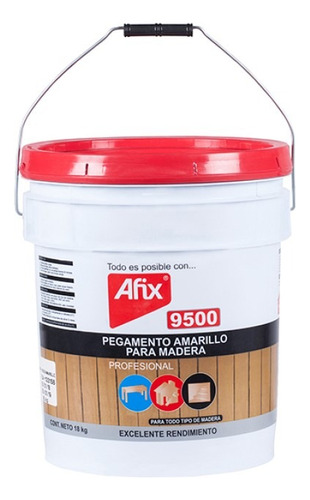 Afix 9500 Pegamento Para Madera C/18kg Carpintería Color Amarillo
