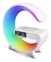 Comprar Lampara Veladora G Parlante Cargador Inalám. Luces Rgb 15cm Estructura Blanco Pantalla Negro