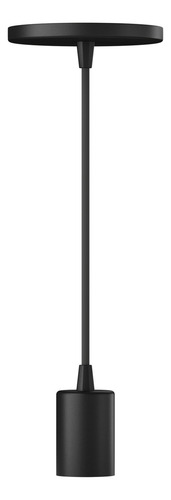 Pendente Copinho Cabo 1,3mts E27 Em Alumínio Cor Preto Mf311 Mega Forte Iluminação
