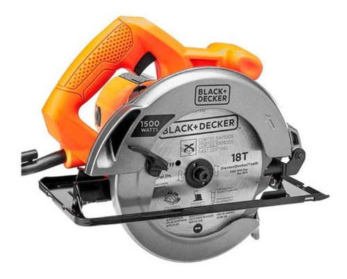Imagen 2 de 5 de Sierra circular eléctrica Black+Decker Pro CS1024 184mm 1500W naranja 50Hz/60Hz 120V