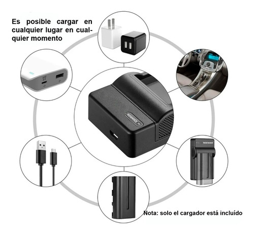Imagen 4 de 6 de Cargador De Bateria Lcd P/ Nikon En-el15 D7000 D800 D600