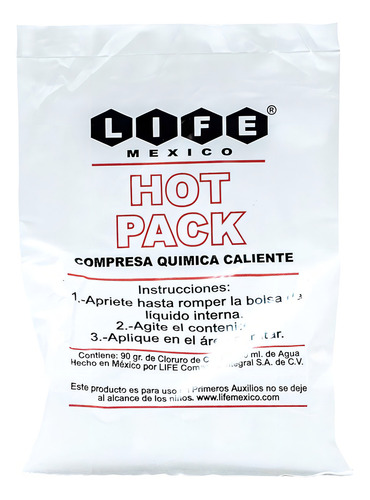 Compresa Caliente Activación Instantánea Desechable - Life