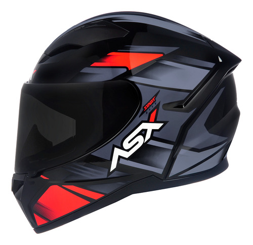 Capacete Masculino Asx City Start Cinza Esportivo Fechado