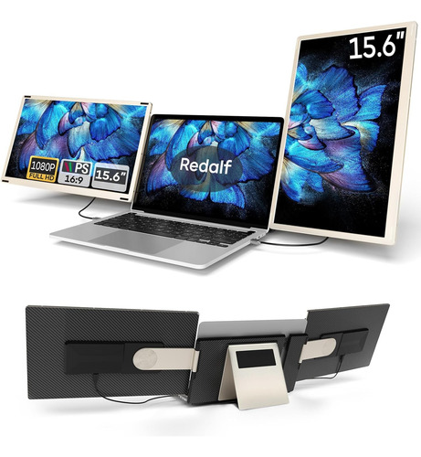 Extensor De Monitor Portátil Triple Fhd De 15,6 Pulgadas Red