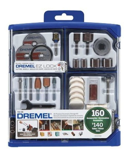 Dremel Mfg 71008 Kit De Accesorios Rotativos 160pc Cantidad