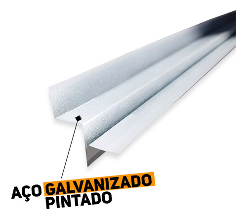 Tabica Metálica Lisa Pintada Forro Gesso Drywall 3mts - 05un