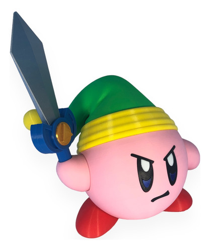 Kirby Link Espada Gorro Smash Bros Zelda 20 Cm Contenedor