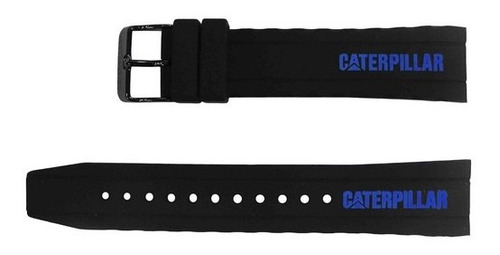 Correa Cat De Goma Negra - Azul - Nj 161gna