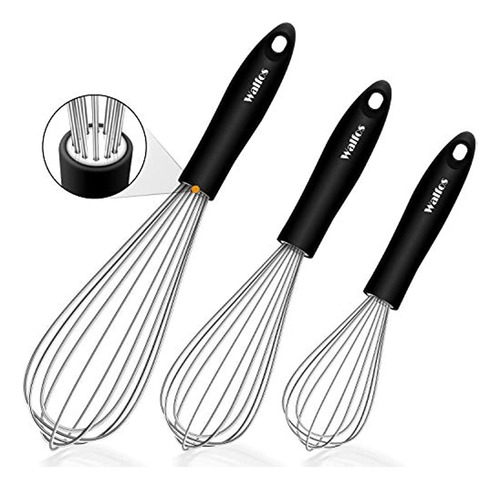 Stainless Steel Whisk Set - 3 Packs Balloon Whisk