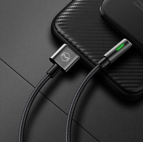 Cable Usb A Lightning Inteligente Con Luz Led Uso Rudo 1.2m