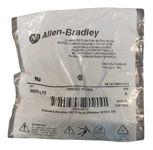 Allen Bradley 800fp-lf5 Pulsador