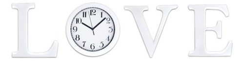 Reloj De Pared Love Blanco Exclusivo Decoración Interiorismo