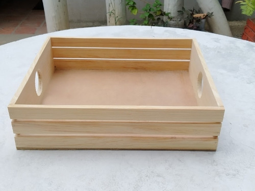 Imagen 6 de 10 de Huacales Cajas De Madera Para Arreglos Bandeja Desayuno Baúl