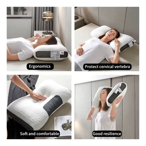 Almohada 3d De Algodón Masajes Spa Indeformable
