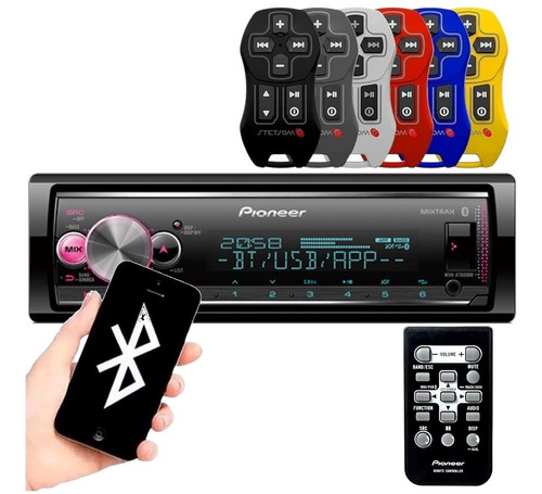 Mp3 Player Pioneer Mvh-x7000br Usb 3 Rca + Controle Stetsom