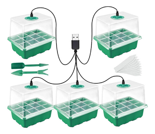 Bandejas De Plantas Con Macetas De Vivero 5 Piezas Regulares