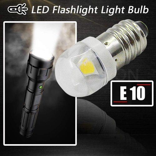 Ruianddsion, 4 Bombillas Led E10, 3 V, 60 W, Smd, Blancas, 6