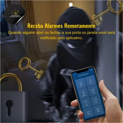 Sensor Inteligente De Abertura Porta E Janela Zigbee Ekaza