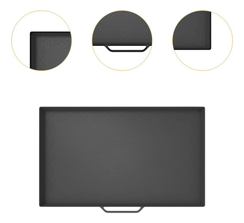 Tapete De Silicona Para Barbacoa, 36 Pulgadas Negro