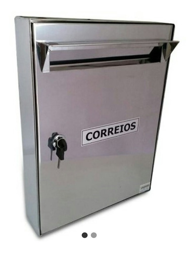 Caixa Correio Inox De Parafusar 30cm Alt X25cm Larg.c/chapeu