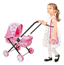 Comprar Carrinho De Boneca Rosa Reborn Carro Brinquedo Princesas