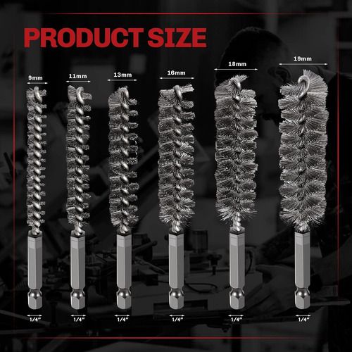 - 6 Cepillos De Acero Inoxidable 304 Limpiar Tuberías ...