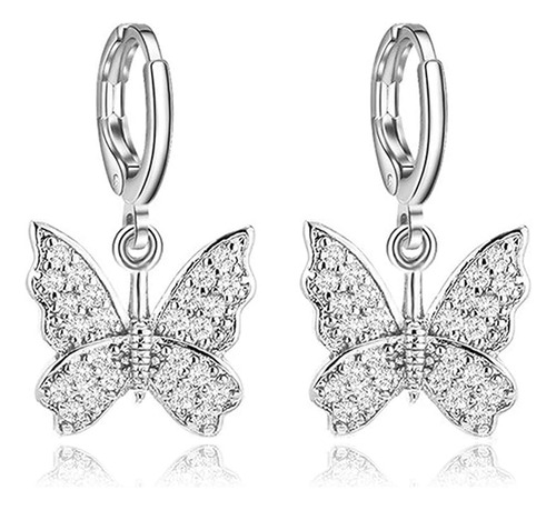 Rosse Aretes Colgantes Con Diseño Cristal Brillante Y Aretes