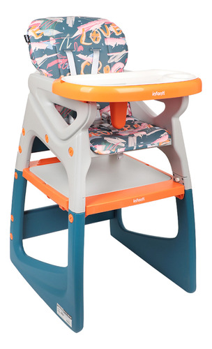 Silla Comer Alta Sit-up Plus Naranja/azul Infanti