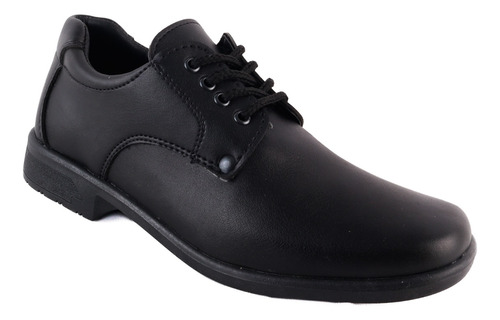 Zapato Escolar Niño Casual Moderno Negro Agujetas 416-0-n