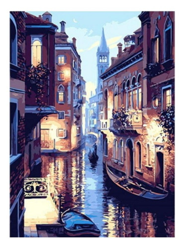 Imagem 1 de 7 de Pintura Numerada Gran Canal De Veneza