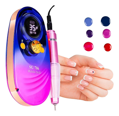 Pulidor Inalámbrico De Uñas Pro Colores Sg706