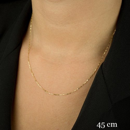 Cordão Corrente 45cm Feminina Em Ouro Puro 18k Maciça