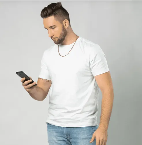 Camisetas Básica 100% Algodão Pneuma Anti Pilling Branca