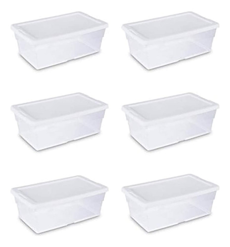 Sterilite 16428012 Caja De Almacenamiento De 6 Cuartos De Ga