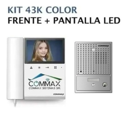 Imagen 3 de 7 de Portero Visor Lcd Led 4 Color Commax Frente Antivandalico