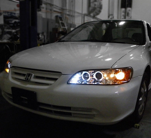 Honda Accord 1998 - 2002 Juego Faros Con Ojo De Angel F/crom
