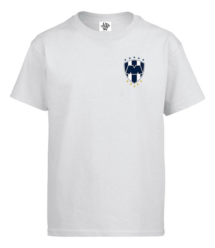 Playera Blanca Monterrey Rayados