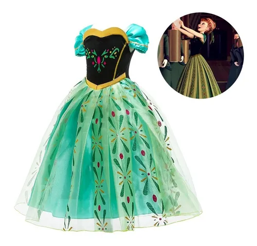 Vestido De Princesa Anna Para Ni a Fiesta Cumplea os Cosplay