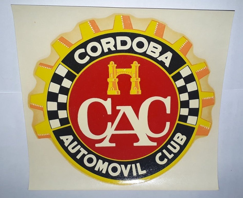 Calcomanía Antigua Al Agua Córdoba Automóvil Club
