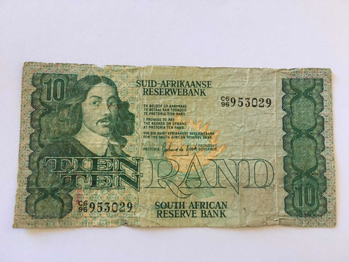 Cédula África Do Sul 10 Rands 1983 - Frete Grátis