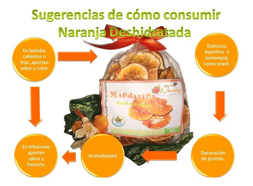Mandarina Deshidratada En Rodajas 250grs!!