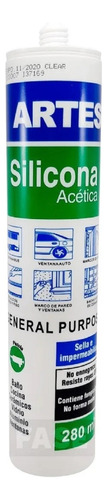 Sellador Silicona Acética Transparente Artesanato 280ml X 10