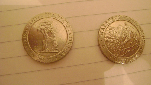2 Monedas España 200 Pesetas Especial Conmemorativa Lote 6.8