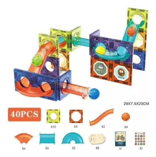 Juego Imanes Bloques Magnéticos (40pcs) - Juego De Construcc
