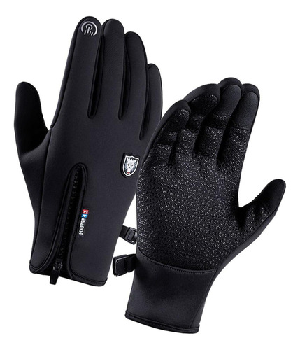 . Guantes De Nieve Resistentes Al Viento Con Cremallera.