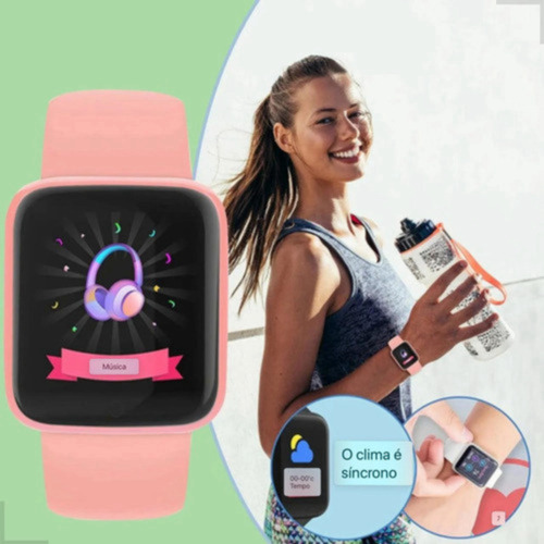 Relógio Smartwatch D20 Bluetooth Android Ios Monito Cardíoco