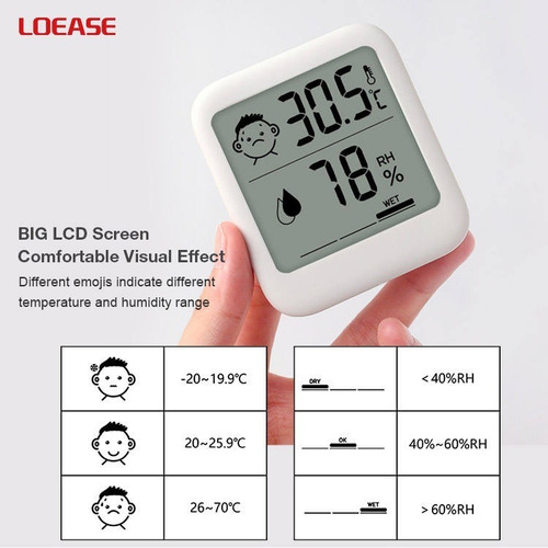 Imagen 4 de 6 de Termómetro Digital De Temperatura - Humedad Para Interiores