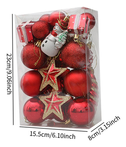 29 Piezas De Adornos Colgantes De Navidad, Bolas Decorativas